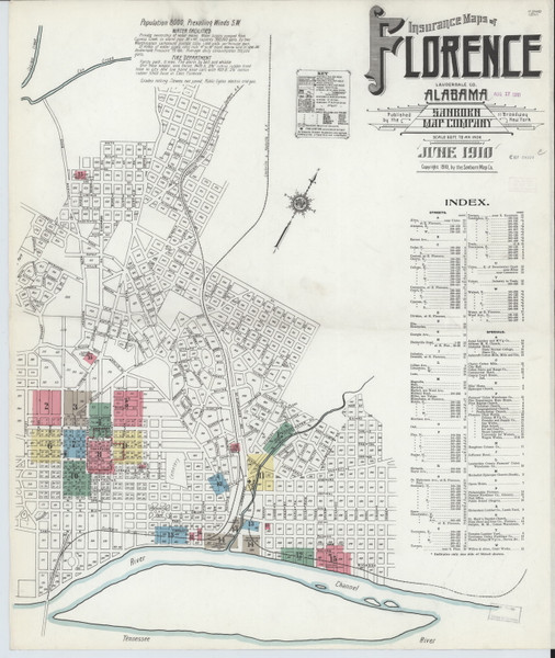 Florance, Alabama 1910 - Old Map Alabama Fire Insurance Index Florance, Alabama 1910 - Old Map Alabama Fire Insurance Index