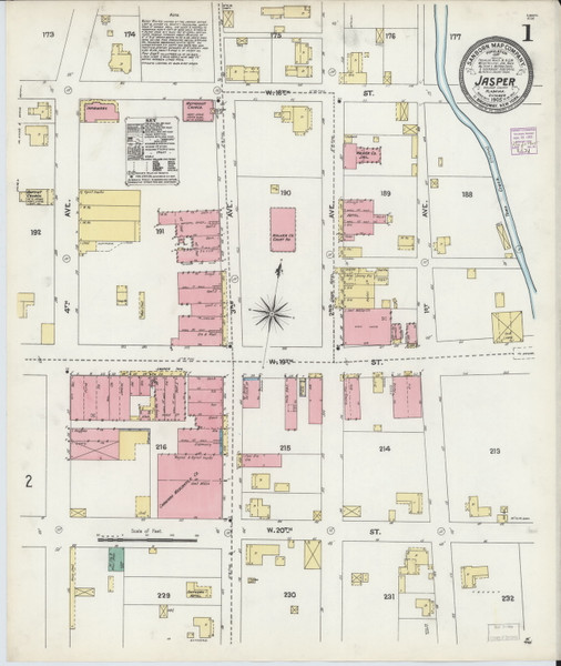 Jasper, Alabama 1905 - Old Map Alabama Fire Insurance Index Jasper, Alabama 1905 - Old Map Alabama Fire Insurance Index