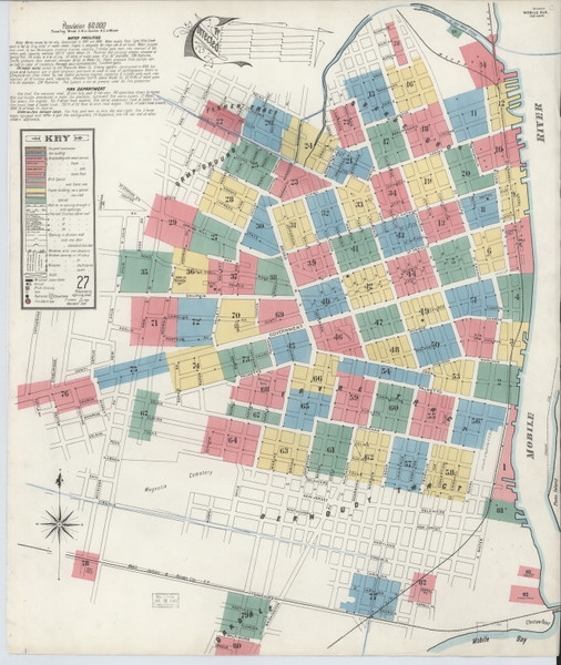 Mobile, Alabama 1904 - Old Map Alabama Fire Insurance Index