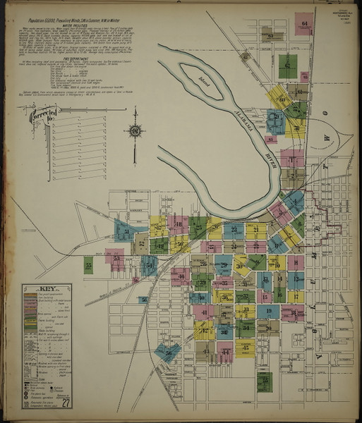 Montgomery, Alabama 1910 - Old Map Alabama Fire Insurance Index