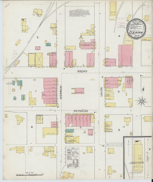 Ozark, Alabama 1893 - Old Map Alabama Fire Insurance Index