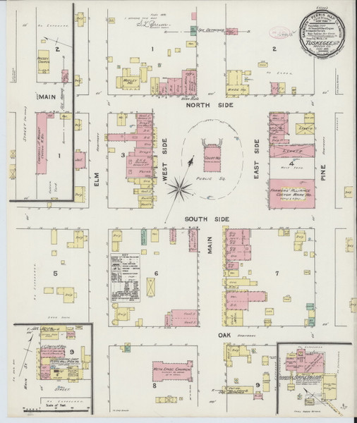Tuskegee, Alabama 1991 - Old Map Alabama Fire Insurance Index Tuskegee, Alabama 1991 - Old Map Alabama Fire Insurance Index