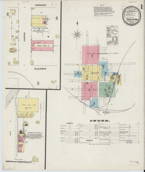 Union Springs, Alabama 1897 - Old Map Alabama Fire Insurance Index Union Springs, Alabama 1897 - Old Map Alabama Fire Insurance Index