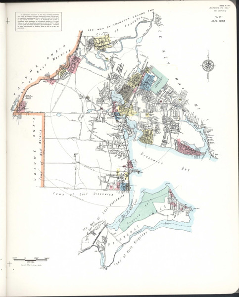 Warwick, Rhode Island 1958 B - Old Map Rhode Island Fire Insurance Index