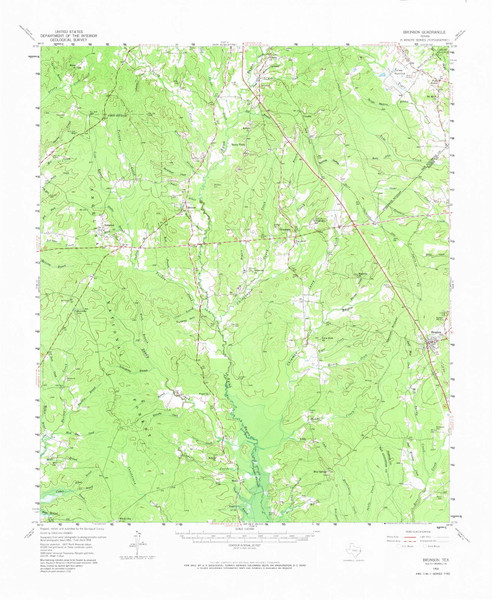Bronson, Texas 1958 (1973) USGS Old Topo Map Reprint 15x15 TX Quad 105958 Bronson, Texas 1958 (1973) USGS Old Topo Map Reprint 15x15 TX Quad 105958