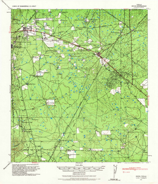 Bruni, Texas 1939 (1969) USGS Old Topo Map Reprint 15x15 TX Quad 106001 Bruni, Texas 1939 (1969) USGS Old Topo Map Reprint 15x15 TX Quad 106001