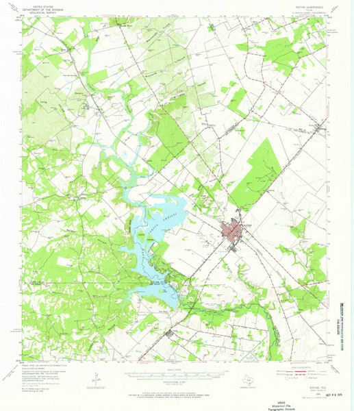 Mathis, Texas 1954 (1976) USGS Old Topo Map Reprint 15x15 TX Quad 109571 Mathis, Texas 1954 (1976) USGS Old Topo Map Reprint 15x15 TX Quad 109571