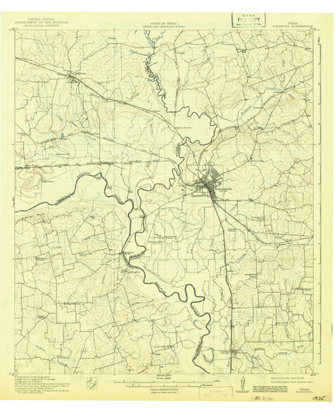 Navasota, Texas 1914 (1942) USGS Old Topo Map Reprint 15x15 TX Quad 111304