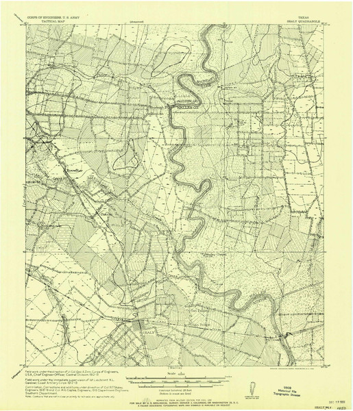 Sealy, Texas 1956 (1956) USGS Old Topo Map Reprint 15x15 TX Quad 121774