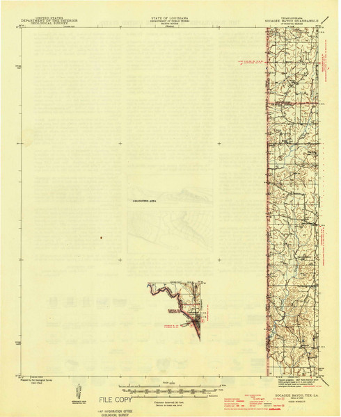 Deadwood, Texas 1945 () USGS Old Topo Map Reprint 15x15 TX Quad 121802 Deadwood, Texas 1945 () USGS Old Topo Map Reprint 15x15 TX Quad 121802