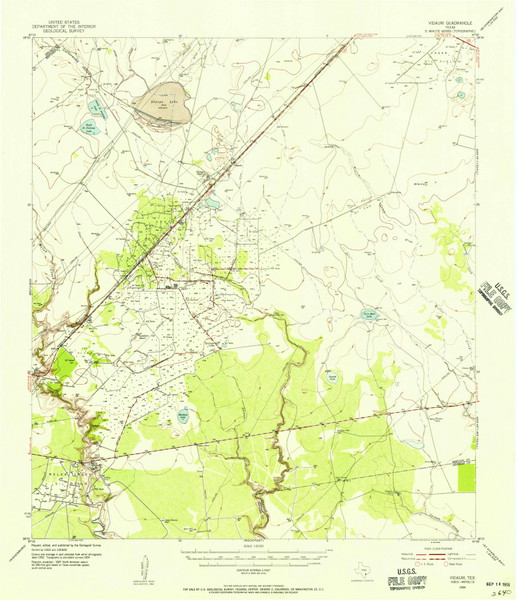 Vidaurri, Texas 1954 (1956) USGS Old Topo Map Reprint 15x15 TX Quad 116908 Vidaurri, Texas 1954 (1956) USGS Old Topo Map Reprint 15x15 TX Quad 116908