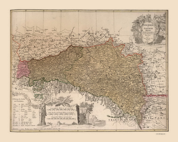 Ukraine - Poland 1775 Homann - Old Map Reprint Ukraine - Poland 1775 Homann - Old Map Reprint