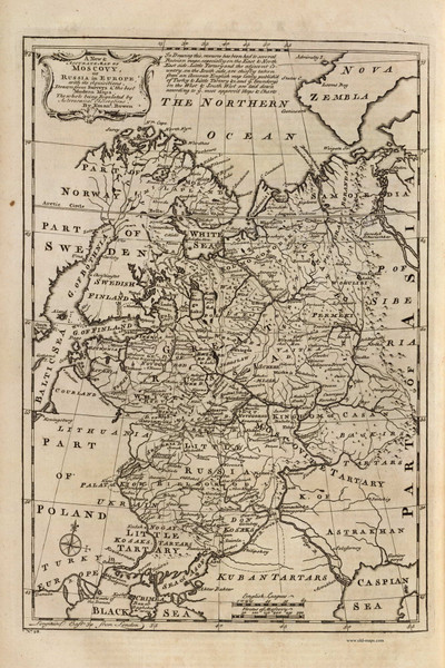 Ukraine - Russia 1747 Bowen - Old Map Reprint