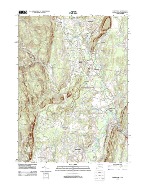 Tariffville, Connecticut 2012 () USGS Old Topo Map Reprint 7x7 MA Quad
