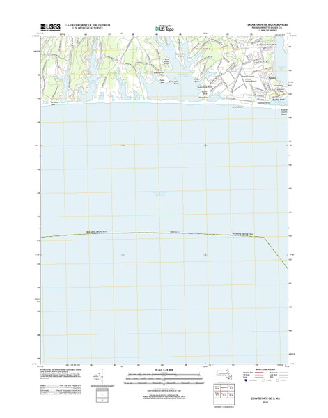 Edgartown OE S, Massachusetts 2012 () USGS Old Topo Map Reprint 7x7 MA Quad