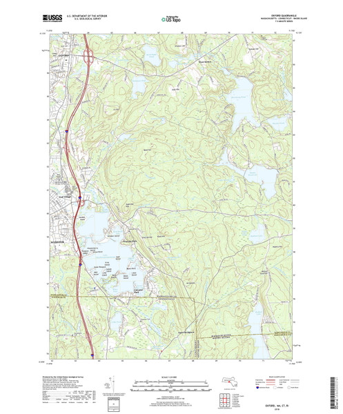 Oxford, Massachusetts 2018 () USGS Old Topo Map Reprint 7x7 MA Quad Oxford, Massachusetts 2018 () USGS Old Topo Map Reprint 7x7 MA Quad