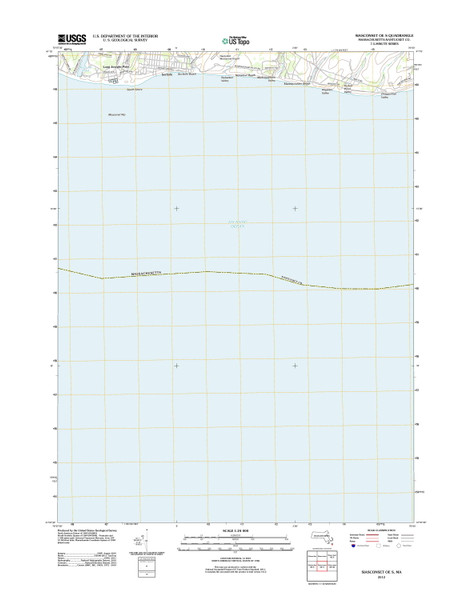 Siasconset OE S, Massachusetts 2012 () USGS Old Topo Map Reprint 7x7 MA Quad