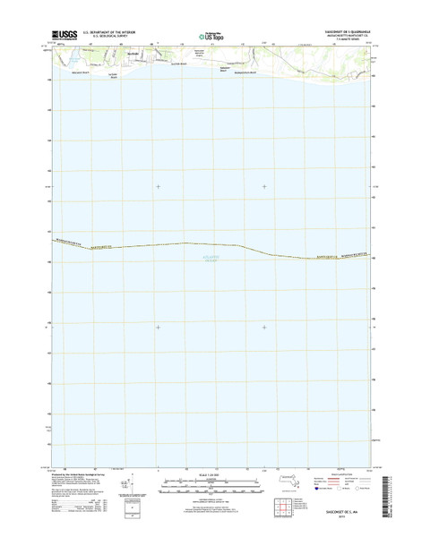 Siasconset OE S, Massachusetts 2015 () USGS Old Topo Map Reprint 7x7 MA Quad