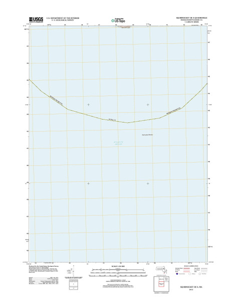 Squibnocket OE S, Massachusetts 2012 () USGS Old Topo Map Reprint 7x7 MA Quad