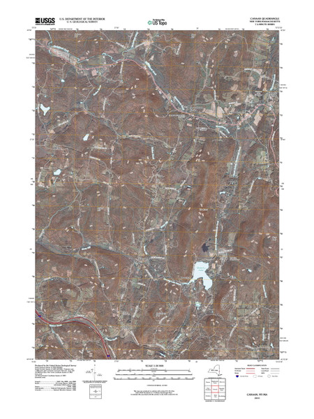 Canaan, New York 2010 () USGS Old Topo Map Reprint 7x7 MA Quad