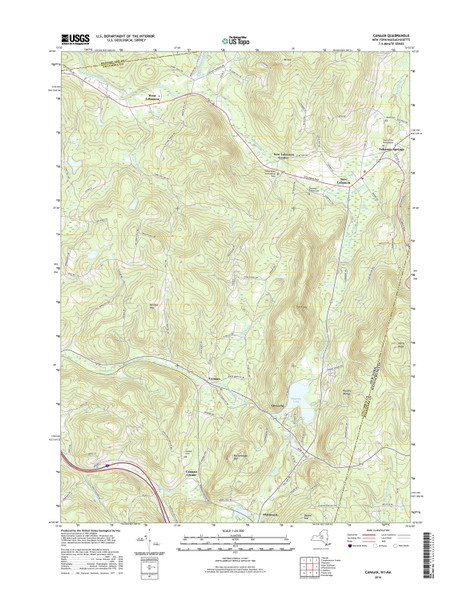 Canaan, New York 2016 () USGS Old Topo Map Reprint 7x7 MA Quad Canaan, New York 2016 () USGS Old Topo Map Reprint 7x7 MA Quad