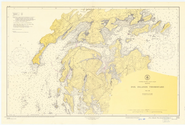 Fox Islands Thoroughfare 1951 - Old Map Nautical Chart AC Harbors 3 235 - Maine