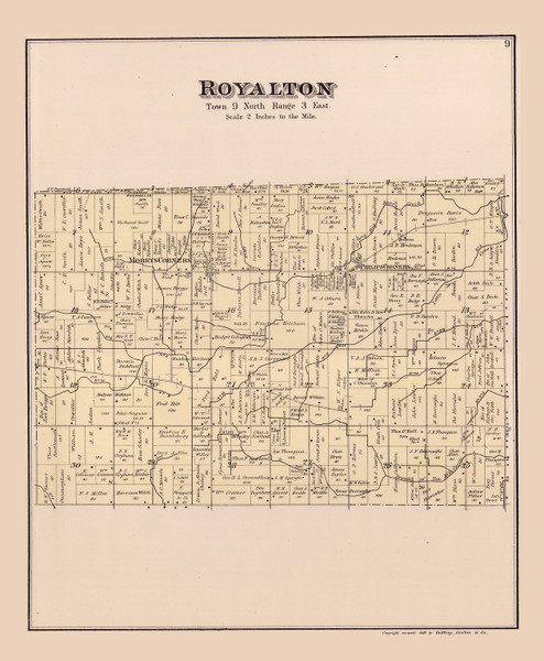 Royalton Ohio 1888 - Old Town Map Reprint - Fulton Co. Atlas 6 Royalton Ohio 1888 - Old Town Map Reprint - Fulton Co. Atlas 6