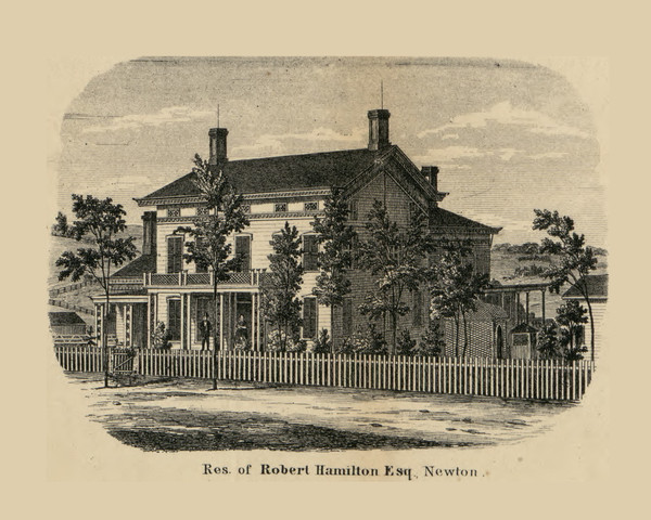 Hamilton Residence, New Jersey 1860 Old Town Map Custom Print - Sussex Co. Hamilton Residence, New Jersey 1860 Old Town Map Custom Print - Sussex Co.