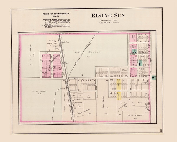 Rising Sun, Ohio 1886 - Wood Co. Atlas 24