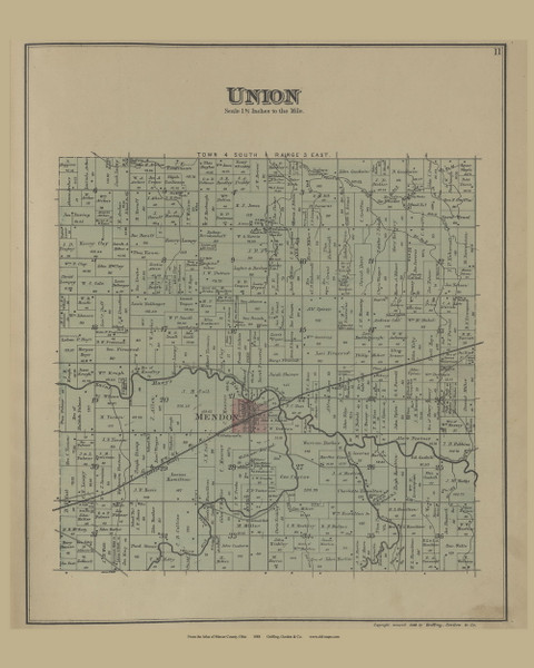 Union Ohio 1888 - Mercer Co. Atlas 11