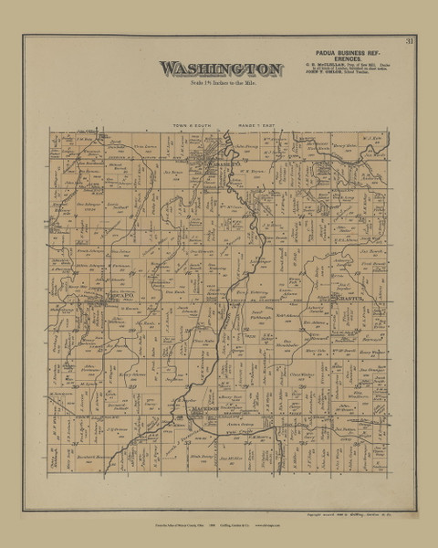 Washington Ohio 1888 - Mercer Co. Atlas 31
