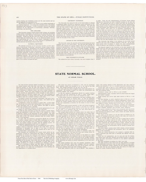 Normal School Text, Iowa 1904 - Iowa State Atlas  153 Normal School Text, Iowa 1904 - Iowa State Atlas  153