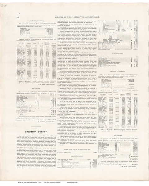 Harrison County Text, Iowa 1904 - Iowa State Atlas  209