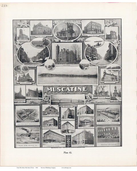 Muscatine Picture, Iowa 1904 - Iowa State Atlas  227