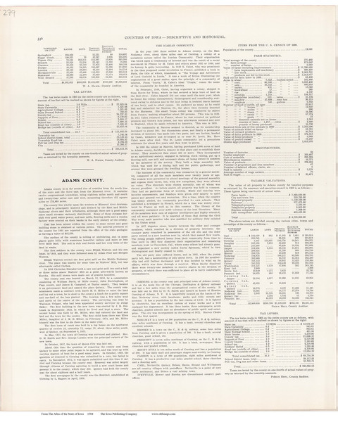 Adams County Text, Iowa 1904 - Iowa State Atlas  279