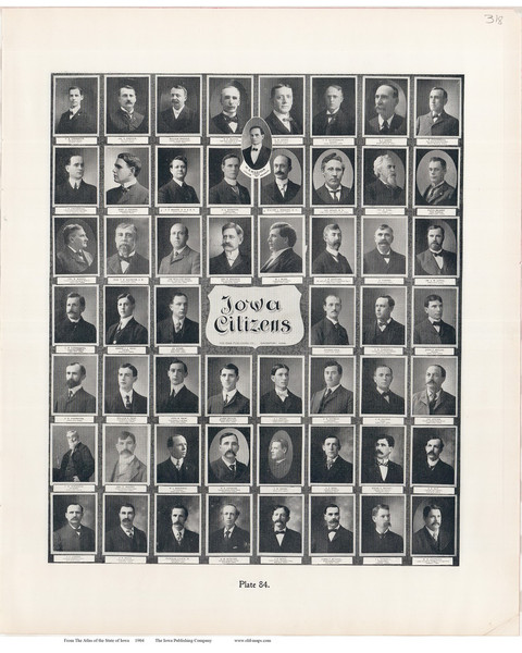 Citizens Portraits - Iowa, Iowa 1904 - Iowa State Atlas  318
