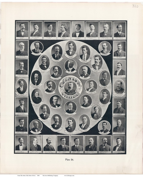 Citizens Portraits - Clinton, Iowa 1904 - Iowa State Atlas  320