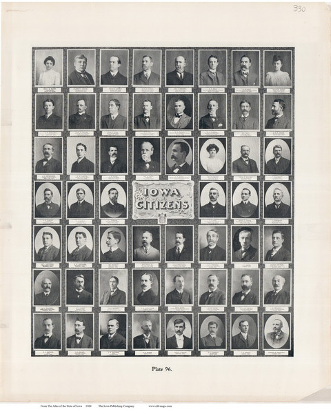Citizens Portraits - Iowa, Iowa 1904 - Iowa State Atlas  330