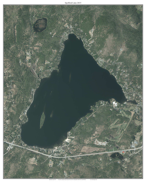 Aerial Photograph of Lake Spofford, 2015 - New Hampshire Custom Map