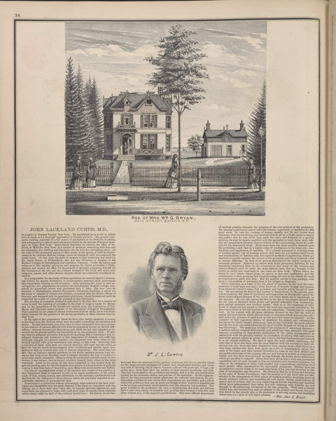 Residence of Mrs. William Bryan #036 - New York 1876 - Old Town Map Reprint - Genesee Co. Atlas Residence of Mrs. William Bryan #036 - New York 1876 - Old Town Map Reprint - Genesee Co. Atlas