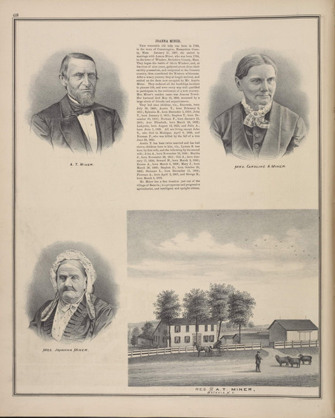 Residence of A.T. Miner #068 - New York 1876 - Old Town Map Reprint - Genesee Co. Atlas Residence of A.T. Miner #068 - New York 1876 - Old Town Map Reprint - Genesee Co. Atlas