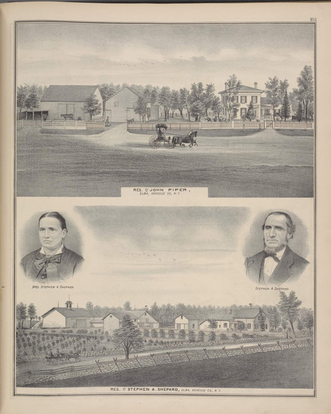 Residence of Stephen A. Shepard #105 - New York 1876 - Old Town Map Reprint - Genesee Co. Atlas Residence of Stephen A. Shepard #105 - New York 1876 - Old Town Map Reprint - Genesee Co. Atlas