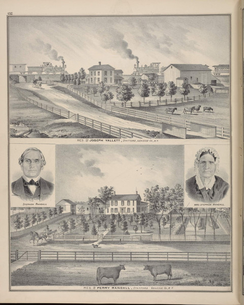 Residence of Perry Randall #132 - New York 1876 - Old Town Map Reprint - Genesee Co. Atlas Residence of Perry Randall #132 - New York 1876 - Old Town Map Reprint - Genesee Co. Atlas