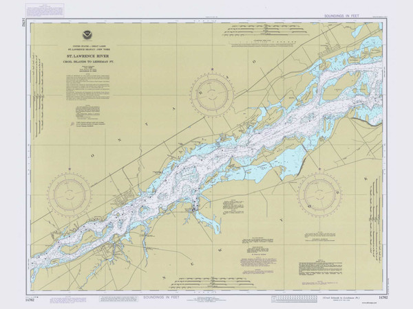 Croil Islands to Leishman Point 1985 St Lawrence River Nautical Chart Reprint 12b Great Lakes