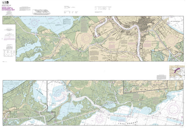 Waveland to Catahoula Bay 2014 - Old Map Nautical Chart AC Harbors 11367 - Mississippi