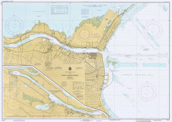 Corpus Christi Harbor 1981 - Old Map Nautical Chart AC Harbors 11311 - Texas