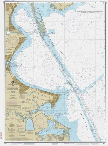 Upper Galveston Bay: Dollar Pt to Atkinson Island 1990 - Old Map Nautical Chart AC Harbors 11327 - Texas Upper Galveston Bay: Dollar Pt to Atkinson Island 1990 - Old Map Nautical Chart AC Harbors 11327 - Texas