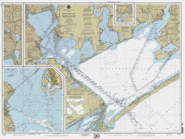 Matagorda Bay 2000 - Old Map Nautical Chart AC Harbors 11317 - Texas