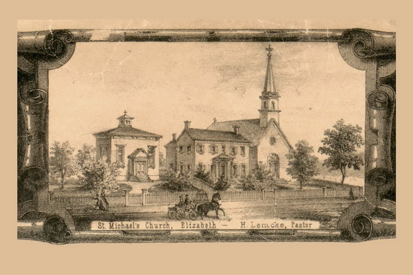 St Michaels Church, New Jersey 1862 Old Town Map Custom Print - Union Co.