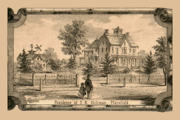 Stillman Residence, New Jersey 1862 Old Town Map Custom Print - Union Co.